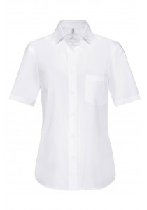  - Kurzarm Damen-Bluse in weiß