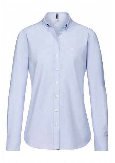 Damen-Bluse  Buttondown in bleu (Regular Fit) - 