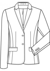Damen-Blazer in Regular Fit (pinpoint schwarz)