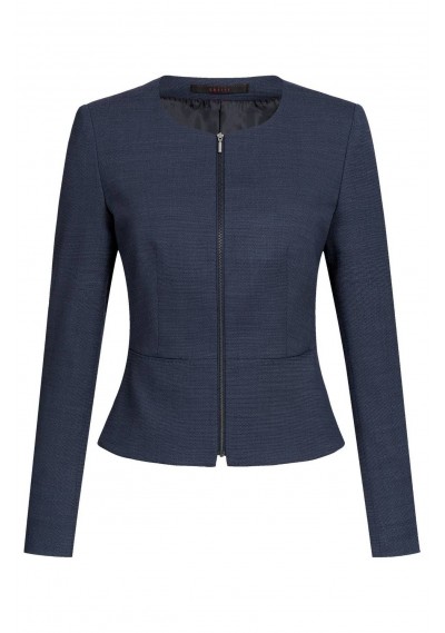 Kurzblazer mit Schößchen / Blau / Greiff - 