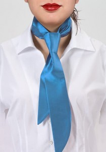  - Krawatte für Damen blau Mikrofaser