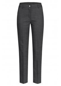 Damen Hose mit hohem Bund / schwarz Pinpoint