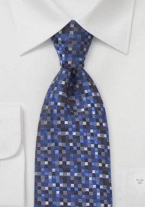  - Krawatte Vierecke blau