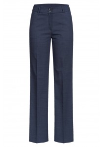 Damen-Hose in pinpoint marine / Regular Fit