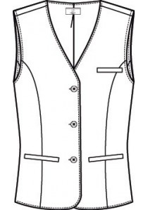 Damen-Weste in schwarz (Regular Fit)