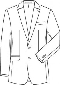Herren-Sakko in anthrazit, Slim Fit