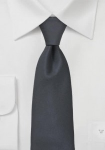  - Krawatte gerippte Struktur dunkelgrau