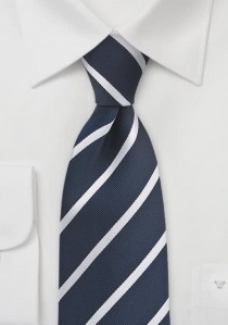  - Krawatte Streifen zart dunkelblau weiß