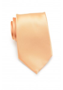 Krawatte schmal einfarbig apricot