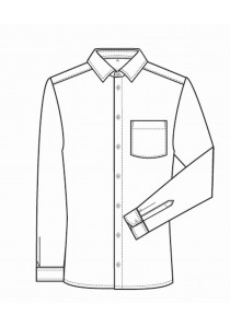 Herren-Langarmhemd in Bordeaux, Slim Fit