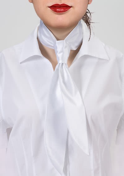 Krawatte für Damen weiß monochrom - 