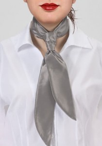  - Krawatte für Damen silber einfarbig