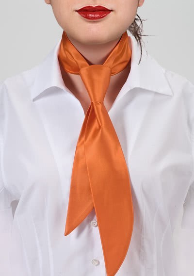 Krawatte für Damen orange einfarbig - 