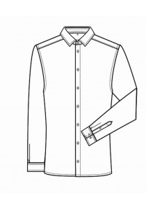 New Kent Kragen Herrenhemd in weiß (Regular Fit)
