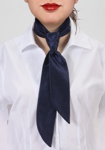  - Krawatte für Damen nachtblau unifarben