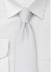 Herrenkrawatte in XXL in Farbe weiß – stilvoll und auffällig