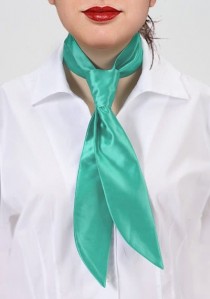  - Krawatte für Damen türkis Poly-Faser