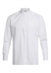 Herren-Hemd mit Stehkragen - Weiß