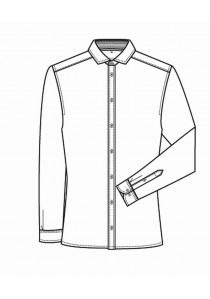 Businesshemd mit Kontrastdetails in grau /Slim Fit