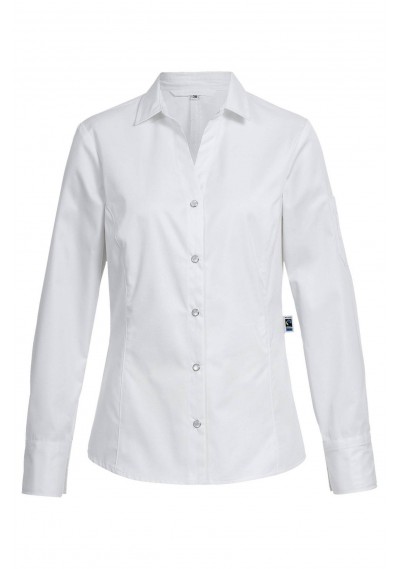 Damen Kochbluse (mit V-Ausschnitt) Weiß - 