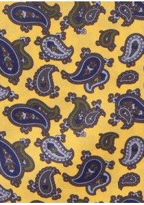 Paisley-Muster-Einstecktuch in gelb