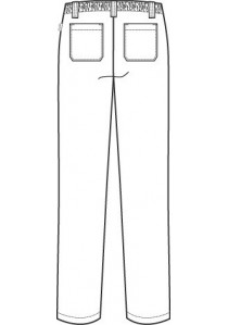 Mediziner-Unisex-Hose in weiß (Regular Fit)
