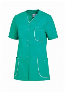  - Stationsbekleidung ½ Arm Kasack (smaragd/weiß)
