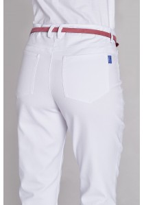5-Pocket-Stretchhose für Damen in weiß