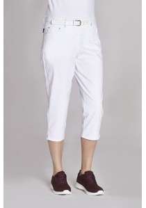  - Modische 5-Pocket  Stretch Damenhose in weiß