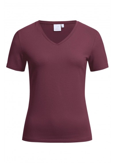 Damen-Shirt / Burgundrot / Basic Arbeitskleidung -