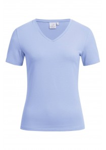 Damen-Shirt mit V-Ausschnitt bleu (hellblau)