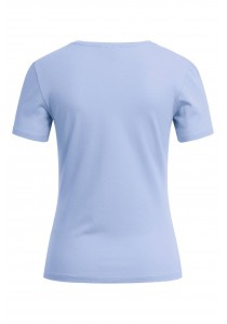 Damen-Shirt mit V-Ausschnitt hellblau