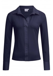  - Damen Shirtbluse / Blau / Basic Arbeitskleidung