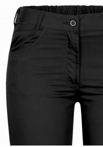 Schwarze Damenhose im Jeanslook mit Stretchbund