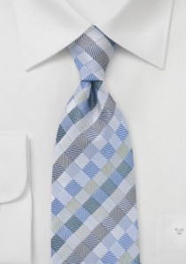  - Krawatte Vierecke blau hellblau
