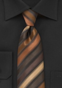 Streifen-Krawatte braun