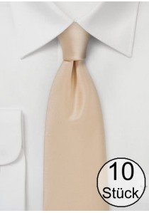  - Krawatte monochrom Poly-Faser beige -