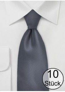  - Auffallende Krawatte anthrazit Kunstfaser -