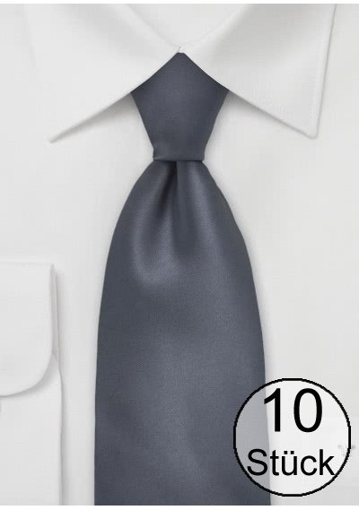 Auffallende Krawatte anthrazit Kunstfaser - zehn