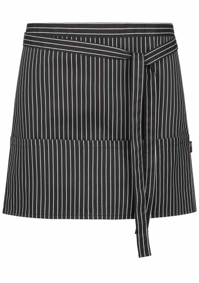 Vorbinder mit Taschen (schwarz-weiß gestreift) - Vorbinder mit Taschen (schwarz-weiß gestreift) -