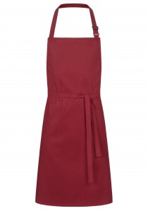 Unisex Latzschürze - Dunkelrot ohne Taschen