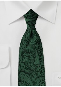 Auffallende Krawatte im Paisley-Stil edelgrün