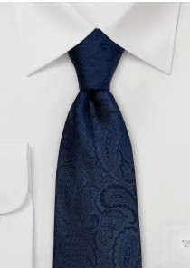  - Krawatte Paisley dunkelblau