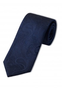 Krawatte Paisley dunkelblau
