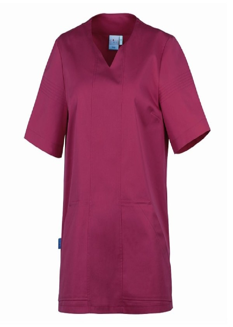 Modischer Schlupfkasack mit Ziersteppung in Beere