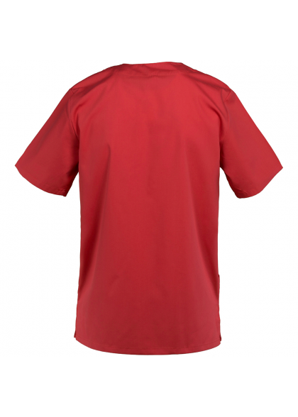 Roter Damen Kasack mit V-Ausschnitt