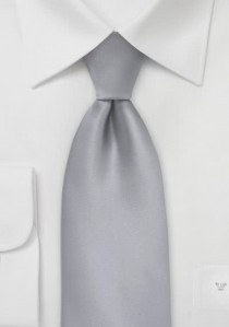  - Clip-Krawatte unifarben silbergrau