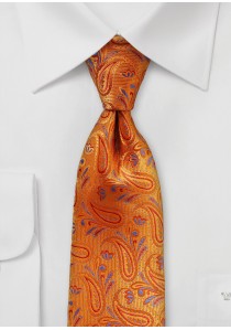  - Krawatte Paisley-Motiv orange