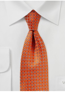  - Krawatte Viereck-Dessin orange