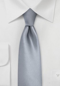  - Krawatte schmal grau einfarbig